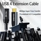 thumbnail image 2 of 2025 Latest Model USB4 USB C Extension Cable 1.65FT, 40Gbps High-Speed Data, 2 of 5