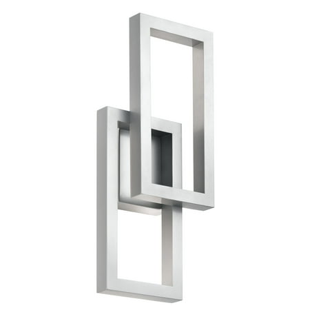 - Wall Sconces 1 Light With Platinum Finish Aluminum Material LED 8 inch 25 Watts