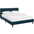 thumbnail image 4 of Modway Anya Queen Modern Style Polyester Fabric Bed in Azure Blue Finish, 4 of 6
