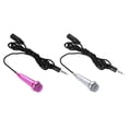 thumbnail image 1 of 2Pcs Mini Microphone with Covers for Singing Voice Rose Red, Silver, 1 of 6