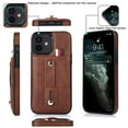 thumbnail image 3 of Compatible with iPhone 11 Case Wallet with Slide Credit Card Holder, Flip Premium PU Leather Hidden Kickstand Classic Retro Heavy Duty Protective Cover for iPhone 11,Brown, 3 of 7
