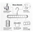 thumbnail image 3 of yuHome 3 Pack Magic 9-Hole Hangers Closet Organizer and Wardrobe Storage Space Saving Multifunctional Travel Hanger 360 Rotating Hanger Heavy Duty Plastic Hanger for Coats Wardrobe Organization, 3 of 10