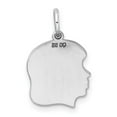 thumbnail image 4 of 925 Sterling Silver Polished Satin Back Engraveable Disc Charm 16x13mm Wide 0.46mm Thick Pendant Necklace for Women, 4 of 4