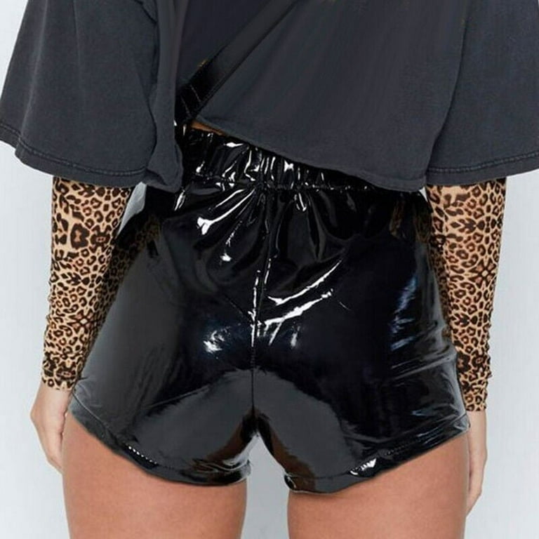Vinyl shorts shop plus size