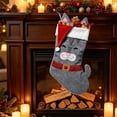 thumbnail image 6 of DefiDgd Cute Cat Face Felt Christmas Sock Gift Bag,Cartoon Style Hanging Sock Caddy with Santa Hat Ornament for Christmas Fireplace Mantel Wall Holiday Party Home Decor, 6 of 6