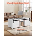 thumbnail image 2 of Mesa de centro elevable estilo granja de 120 cm con puerta estilo granero y compartimento oculto VEVOR, 2 of 9
