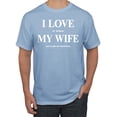 thumbnail image 1 of I Love My Wife Lets Me Go Hunting Hunting Men's Graphic T-Shirt, Light Blue, Large, 1 of 3