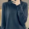 thumbnail image 4 of Hot6sl Women's Fashion Casual Round Neck Solid Color Loose Base Knitted Sweater Top, 4 of 4
