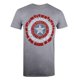 thumbnail image 1 of Captain America - Camiseta Logo Destrozado de Jaspeada para Hombre (Gris Deportivo), 1 of 3