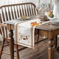 thumbnail image 3 of Fall Table Runners 108 Inches Long Pumpkin Leaf Table Runner Fall Gifts for Women Female Wife Orange Farmhouse Autumn Harvest Table Runner Thanksgiving Pumpkin for Indoor Home Party Decor 13x108Inch, 3 of 5