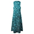thumbnail image 5 of Aqua blue shiny faux glitter sparkles Long Dress ladies dresses for special ocn Wom's summer skirt Dress, 5 of 7