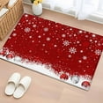 thumbnail image 2 of Red Christmas 2'x3' Washable Rug, Snowflake Winter Xmas Ball Non-Slip Soft Doormat Area Rugs for Entrance Bathroom Bedsides, Carpet for Kitchen Bedroom, Entryway Floor Mat, 2 of 9