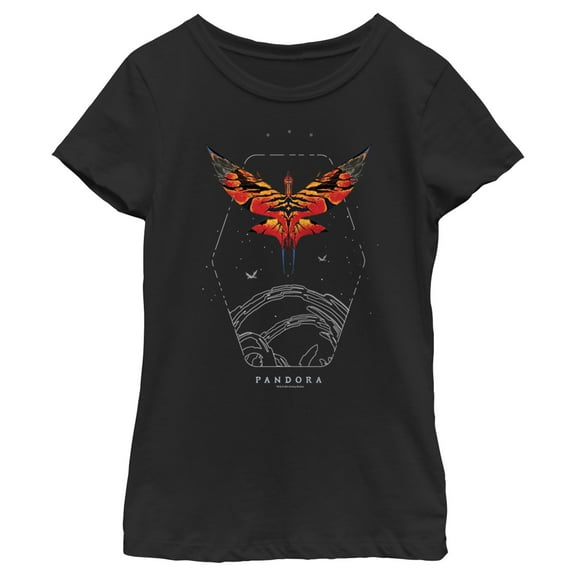 Girl's Avatar Great Leonopteryx Badge  Graphic Tee Black Small
