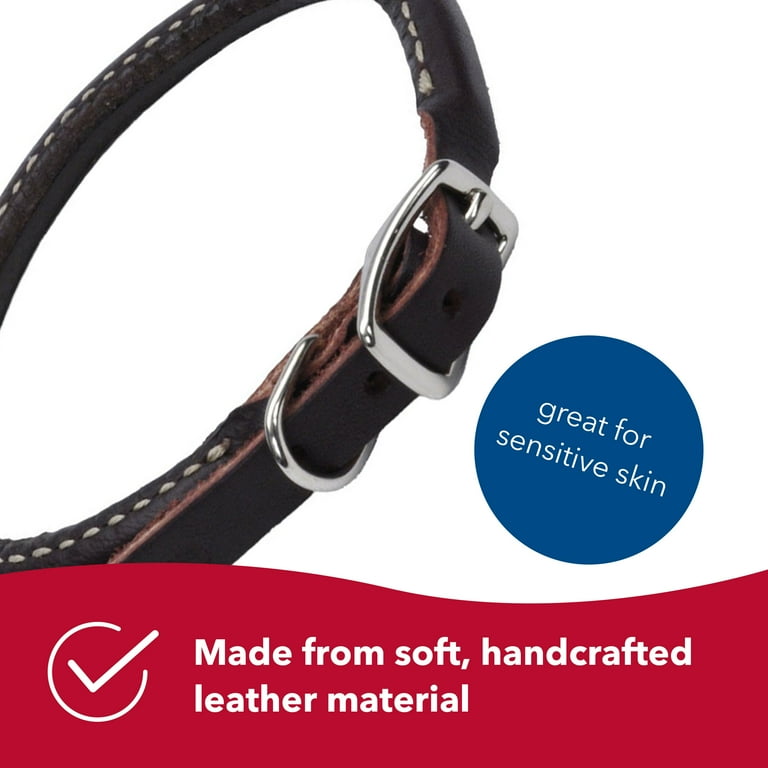 Coastal Pet Circle T Latigo Leather Round Dog Collar - Handcrafted