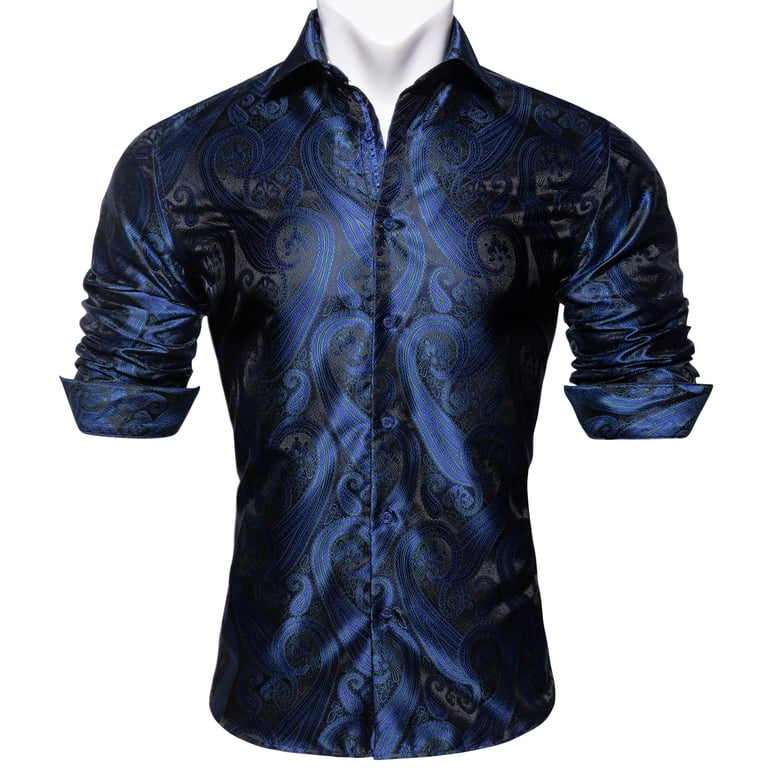 designer silk dress shirts Amazon.com: Barry.Wang Men Gold Shirt Long Sleeve Silk Button Up Designer  Paisley Formal Dress Shirt Western Mexico Cowboy Casual : Clothing, Shoes &  Jewelry