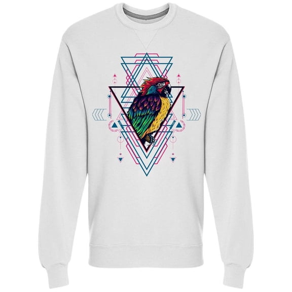 Parrot Triangle Animal Sweatshirt Men -Image by Shutterstock, Male Large