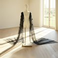 thumbnail image 3 of Slccxzc Extra Long 3D Floral Mesh Bridal Shawl, Tulle Wedding Cloak for Evening Dresses, 3 of 7