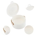 thumbnail image 3 of Unique Bargains Round Single-Layer Multi-Function Jewelry Box Organizer White, 3 of 5