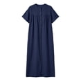 thumbnail image 4 of Aimik Womens Long Maxi Dress Button Down Short Sleeve Baggy Shirt Dress with Pockets Loose Comfort Dress for Summer Beachwear, 4 of 6