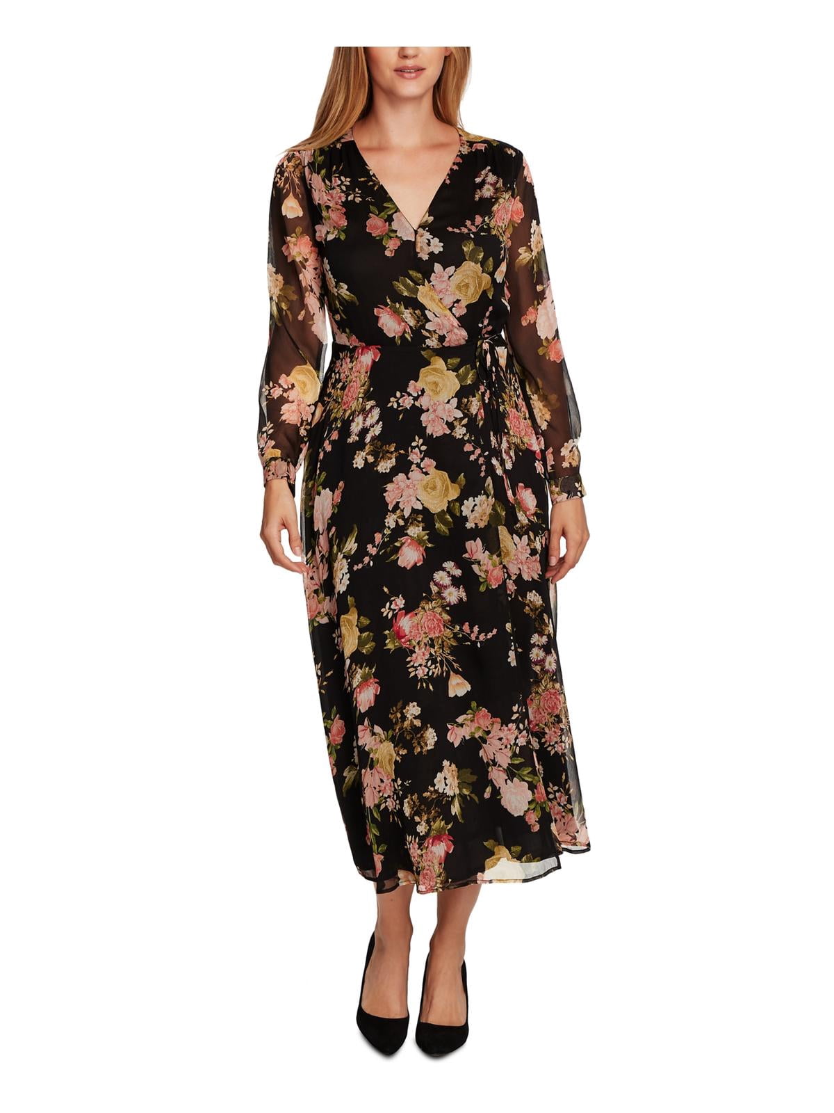 Vince Camuto Womens Chiffon Floral 