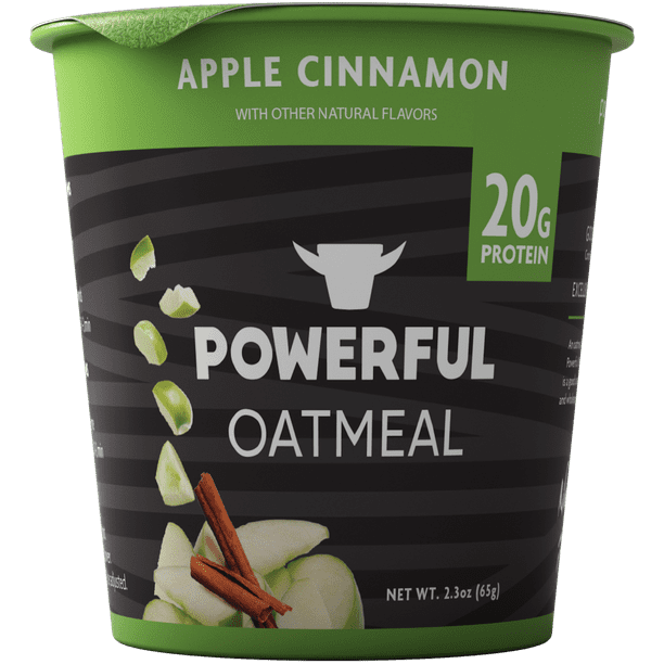 Powerful Oatmeal, High Protein Oatmeal Cup, Apple Cinnamon ...