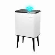 9.5 Gal Toucheless Motion Sensor Trash Can, Smart Garbage Can with Lid, Stainless Steel Trash Can for Kitchen Home Room Office (Matt White)