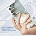 thumbnail image 3 of Feishell Marble Pattern Case for Samsung Galaxy S24, Full Body Protection Hybrid Shockproof Phone Cover,  Slim Lightweight Fashion Case for Samsung Galaxy S24 Women Girls - Gray Marble, 3 of 7