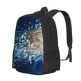 thumbnail image 2 of Hirioo White Jellyfish Dansing in the Ocean for Minimalist Backpack Large Capacity Backpack Travel Backpack For School, 2 of 8