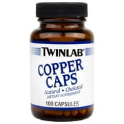 Twinlab Copper Capsules, 100 Ct
