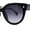 Black Blue Smoke, variant on Womens Horn Rim Cat Eye Designer Fashion Plastic Sunglasses Black Beige Smoke