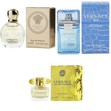 Versace Eros Women EDP, Man Eau Fraiche EDT, Yellow Diamond  EDT - 5ml 3PK Kit