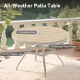 thumbnail image 5 of Patio Furniture Sets 7 Pieces Outdoor Patio Dining Set, 6 Stackable Metal Dining Chairs and 52.95" Round Metal Dining Table, Outdoor Table and Chairs for Lawn Garden Backyard Deck,Outdoor Patio Furn, 5 of 9