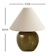 thumbnail image 6 of Better Homes & Gardens 8.5" Green Glass Rechargeable LED Portable Lamp with Dimmable Touch Sensor, 6 of 8