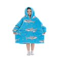 thumbnail image 2 of Wearable Blanket Hoodie for Adults Sherpa All Patterns Oversized Sweatshirt Blanket with Pockets, 2 of 6
