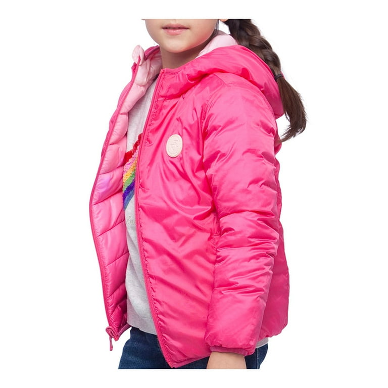 Rokka&Rolla Girls' Reversible Lightweight Puffer Jacket Hooded  Water-Resistant Winter Coat: Clothing, Shoes & Jewelry 