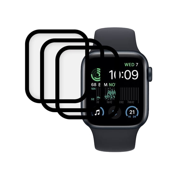 KIQ 3 Pack PMMA Curved Screen Protector for Apple Watch SE (2022)(GPS)(44mm)