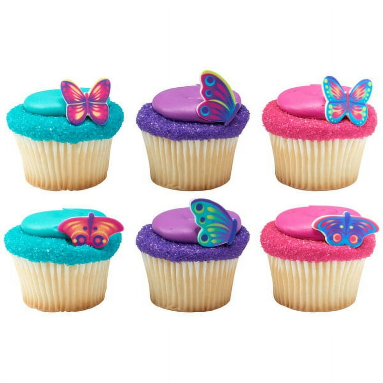 Sweet Décor™ Edible Cake Decorations - Color Pop Butterflies (12