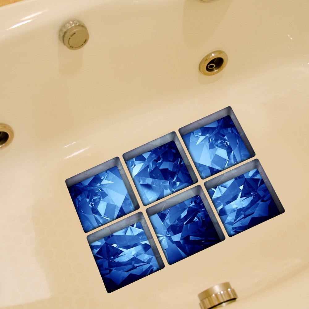 3D Nonslip Bathtub Appliques Bath Bathtub Sticker Tub Bathroom Decal Mural