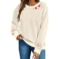thumbnail image 2 of Sweatshirt for Women Valentines Day Trendy Comfortable Heart Printed Plus Size Casual Loose Pullover Blouse Tops S-2XL, 2 of 6