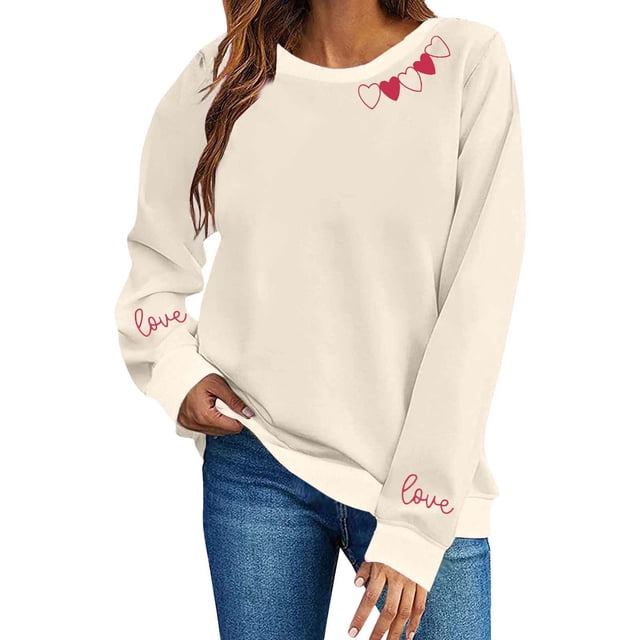 RXMEKW Chandail à Capuchon à Manches Longues pour Femmes, Mode Printemps et Hiver, Col Rond Imprimé, Sans Capuche