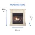 thumbnail image 7 of Duluth Forge Dual Fuel Ventless Gas Fireplace With Mantel - 32,000 BTU, Remote Control, Antique White Finish - Model# DFS-400R-2AW, 7 of 7