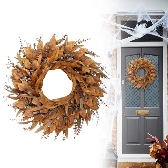 Homesteed Fall Wreaths For Front Door Artificial Autumn Thanksgiving Wreath Outdoor Farmhouse Porch Holiday Decoration