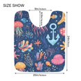 thumbnail image 5 of Yayeee Bath Rug for Bathroom Floor Non Slip Contour Fluffy Soft Absorbent Mat, 20"x24", Pink Jellyfish, 5 of 7