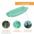 thumbnail image 6 of (2 pack) Lifetime Wave 6 ft Youth Sit-On-Top Kayak with Paddle, Seafoam Green (91237), 6 of 20