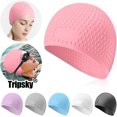 thumbnail image 1 of Swim Caps For Women, Long Hair Waterproof Silicone Swimming Caps Durable Elastic Non-slip Bathing Caps Swim Cap, 1 of 5