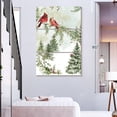 thumbnail image 3 of Elephant Stock Christmas Cardinal Greenery Wall Art - Vertical Multi Panel Canvas - Living Room Wall Decor - Animal Multi Panel - Green And Red Decor By Susan Winget - 48" x 74", 3 of 8