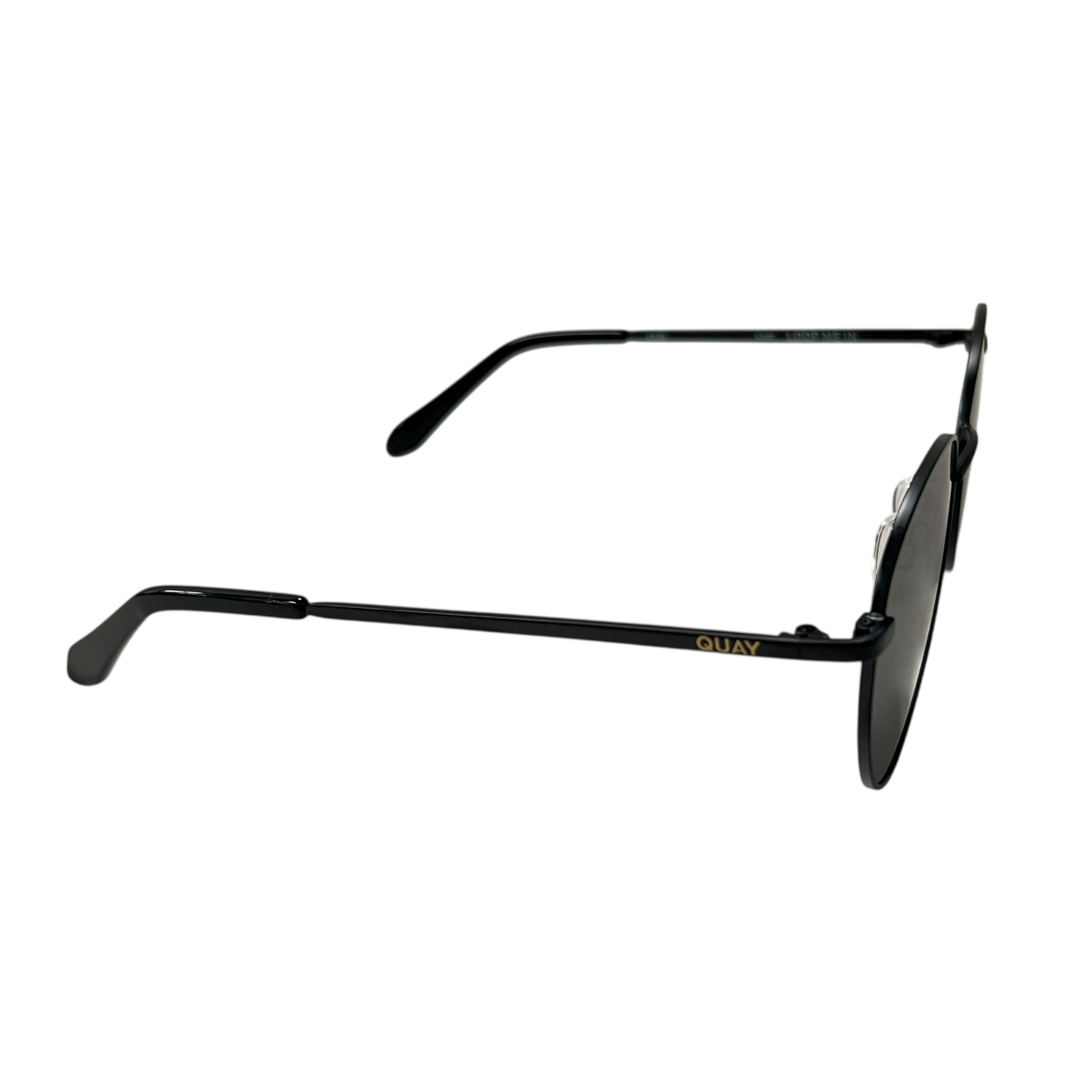 Quay Australia 50mm Loop Me In Round Sunglasses Quay Australia Loop Me In Round Sunglasses Black - Walmart.com main image 3
