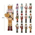 thumbnail image 5 of Opvise Nutcracker Soldier Pendant Wooden Nutcracker Hanging Ornament Painted Festive Decoration for Christmas Tree New Year Gifts Party Decor 36pcs, 5 of 8