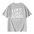 thumbnail image 4 of Lumtrix Girls' Letter Graphic Tees Short Sleeve Crewneck Oversized T Shirts Summer Clothes for Girls 2-14 Y Gray 130, 4 of 6