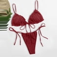 thumbnail image 2 of Swimming Suits for Women Three-Point Bikini Skinny Hot Spring with Small Breasts Wine Womens Bathing Suits M, 2 of 3